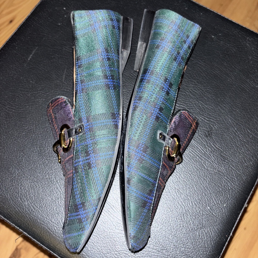 & Other Stories Plaid Horsebit Loafers in Green and Purple - Picture 9 of 11